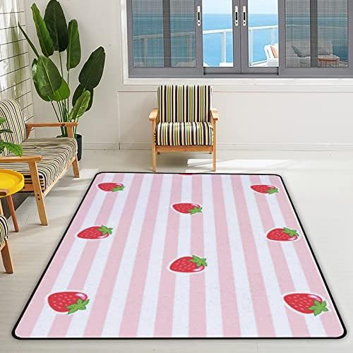Rastrear carpete interno brincar de tapete rosa Morango para a sala de estar quarto Educacional Berçário tapete de tapete de tapete 63x48in