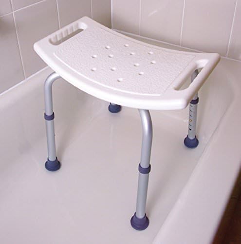 Pacote de segurança do banheiro medicinal Vaunn - cadeira de chuveiro com trilho de vaso sanitário nas costas e de luxo