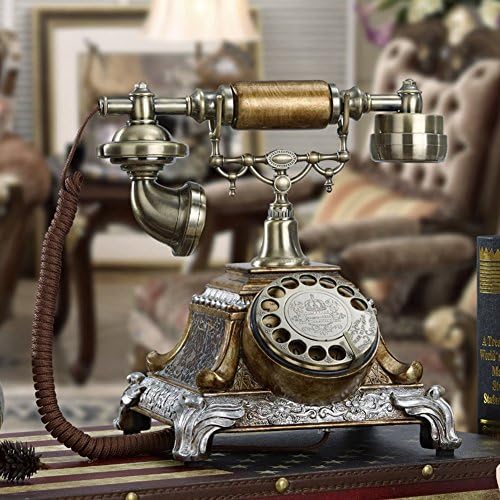 Telefone antigo criativo, telefone retro pastoral europeu, telefone fixo decorativo em casa, alto -falante de escritório