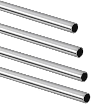 Tynox 5/16 OD 304 Tubo de aço inoxidável, 304 tubo de metal redondo de aço inoxidável, tubo de metal redondo industrial, 4 pcs