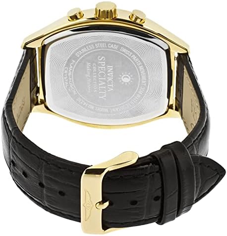 Invicta Men's 14330 Specialty Tonneau Watch com 3 conjunto de correias de couro texturizado