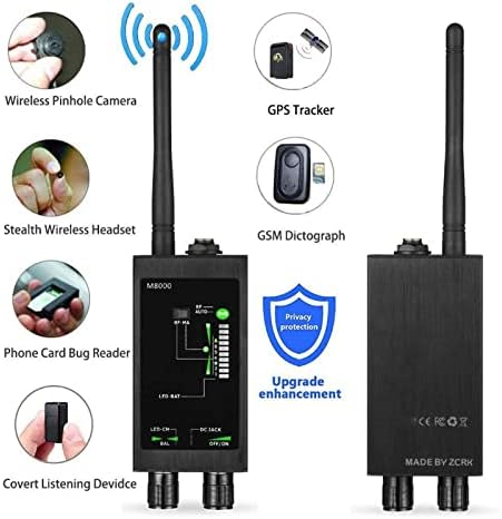 Detector de dispositivos ocultos, detector de insetos, detector anti -espião, detector de GPS, scanner de sinal de RF, localizador de câmera portátil para o dispositivo de escuta do rastreador GPS Sweeper