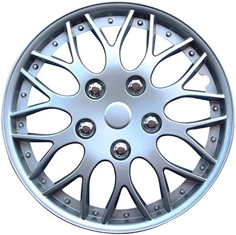 Autostyle Set Wheel Capas Missouri, de 14 polegadas de prata de 14 polegadas