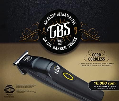 Ga.MA Itália Profissional Gama absoluto Ultra T-Blade Outliner Trimmer Clippers Cord & Cordless Função