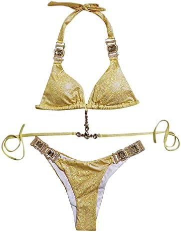 SHORT SHORT BANHING MUNHER MULHERM BIKINI CRISTAL Diamond Strapping Split Bathing Suits com shorts para mulheres