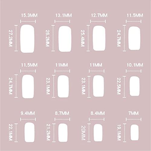 24pcs brancos preto francês estrela unhas falsas capa completa square prensado em unhas com cola para mulheres e meninas unhas art manicure decoração