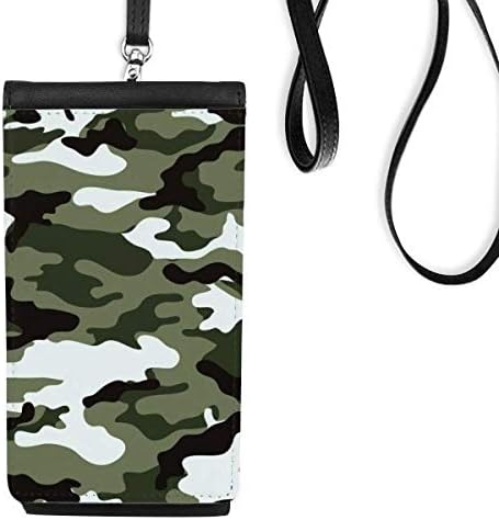 Camuflagem linha de grãos de grãos de grãos Padrão de bolsa de carteira de telefone pendurada bolsa móvel bolso preto