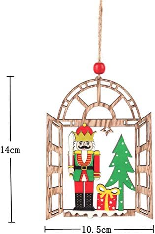 Abaodam Christmas Pingente de madeira do pingente de nozes da porta do soldado pendurado usado para celebrar o Natal