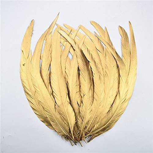 100 peça/lote ouro prateado bobo de cauda de cauda para artesanato 12-14 polegadas;/30-35 cm Feathers Diy Wedding Feathers