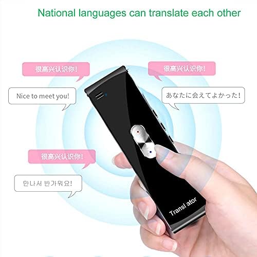 Tfiiexfl portátil Mini Smart Translator 70 Idiomas App de tradutor de voz instantânea em tempo real