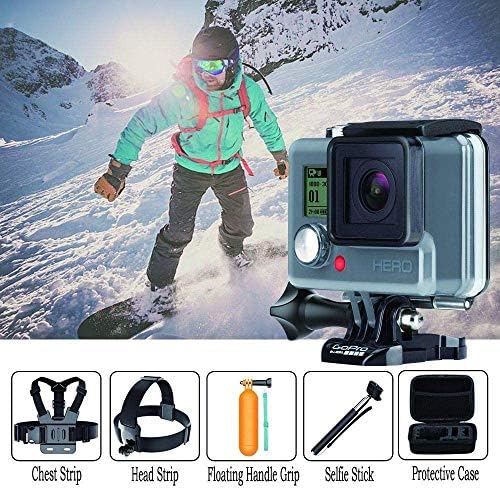 Navitech 18-in-1 Action Camera Accessories Combo Kit com EVA Case-Compatível com a câmera de ação 4K/50FPS atualizada Crosstour