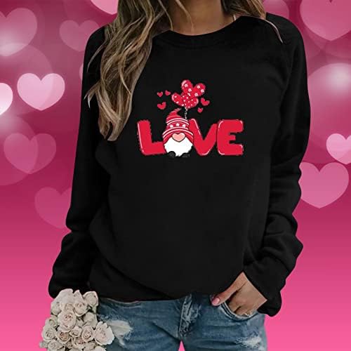 Dia dos Namorados Feminino Love Impresso Sweotshirts