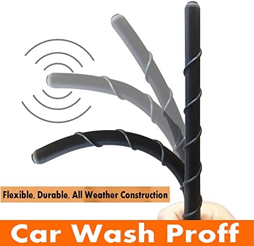 Antena de borracha em espiral flexível de 7 polegadas para Mazda 2, Prova de lavagem de carros - Substituição interna de mastro de antena