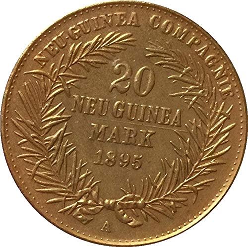 24-K Gold Plated 1894 Alemanha 20 marcas Copy Cópia Copycollection Gifts