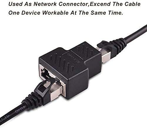 Adaptador de divisor de miriu, minriu 1 a 2 Adaptador de rede Ethernet Coupler de 2 a 2 Adaptador de rede Ethernet para Cat5