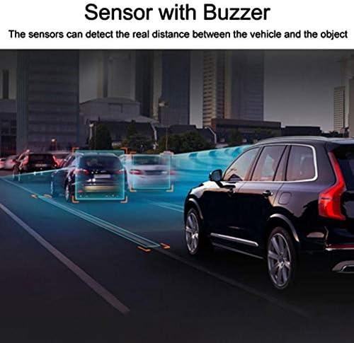 Sensores de estacionamento de backup, carro de estacionamento de radar de backup de carros Sistema de monitor de detector de estacionamento com 8 sensor de radar