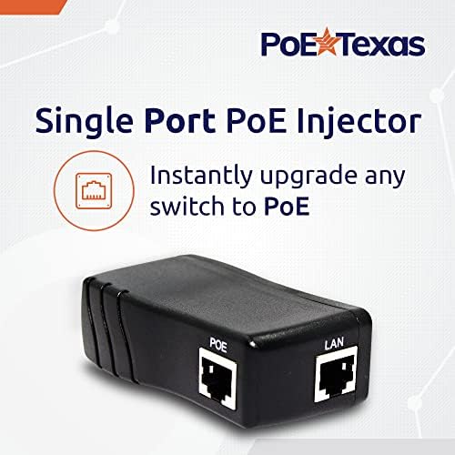 Poe Texas Raspberry Pi Poe Hat Poe Injector - Power de porta única sobre Ethernet Passive POE Adaptador