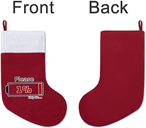 Por favor me ajude o Natal pendurado meias fofo Papai Noel Sock para decorações de árvores de Natal Presentes de ornamentos