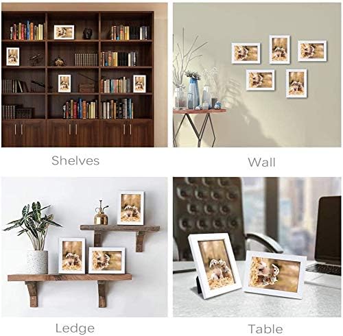 Zyue 6x8 polegadas quadros de imagem feita de madeira sólida e de alta definição Plexiglass Display Pictures para