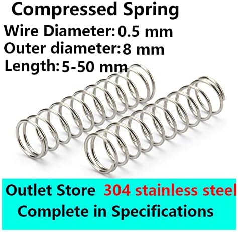 As molas de compressão são adequadas para a maioria dos reparos i 304 Aço inoxidável compressão do rotor Retorno Retorno de mola