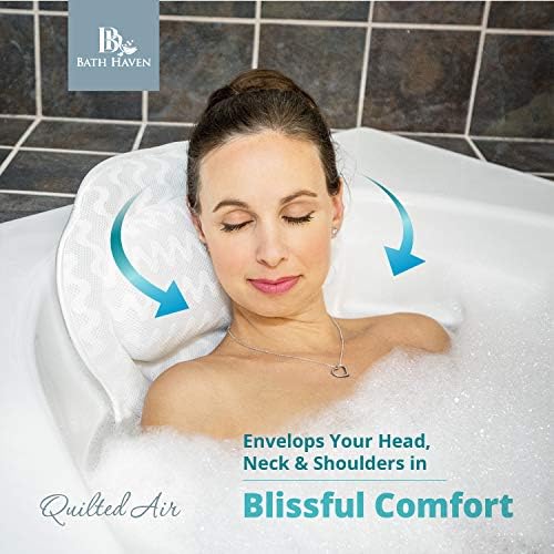 Bath Haven Bath Pillow for Bathtub - Tapete de corpo inteiro e apoio de cabeça de almofada para mulheres e homens, travesseiros