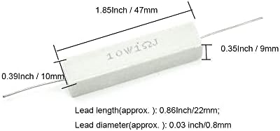 Honjie 5W 470 ohm resistor de poder de cerâmica resistor de cimento Axial White -