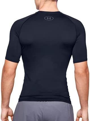 Under Armour masculina Armadura de Armadura de Menção Camiseta de Compressão de Manga Curta