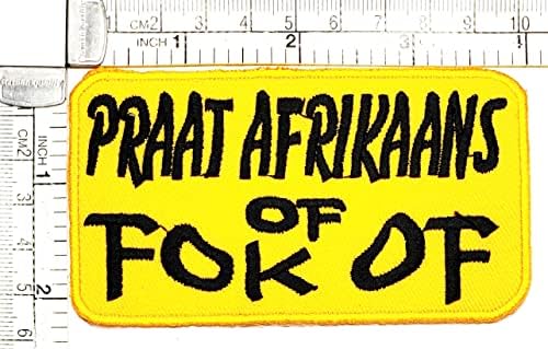 Kleenplus 2pcs. Praat Afrikaans de FOK de ferro bordado em costura em crachá para jeans jaquetas chapéus mochilas shist shirts slogan