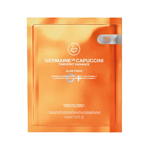 Germaine de Capuccini - Timexpert Radiance C+ | Máscara de força de brilho - Máscara facial anti -fadiga da vitamina C - luminosidade extraordinária e nutrição em 15 minutos - 0,6. Fl oz