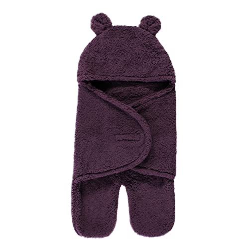 Hudson Baby Unissex Baby Animal Sherpa Baby Sack Ambalt Facer Wrap, Coronet Azul, Tamanho único