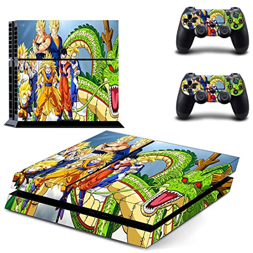 Anime Drago e Balões VIP Son Goku, Vegeta, Super Saiyan PS4 ou PS5 Skin Stick para PlayStation 4 ou 5 Console e 2 Controllers