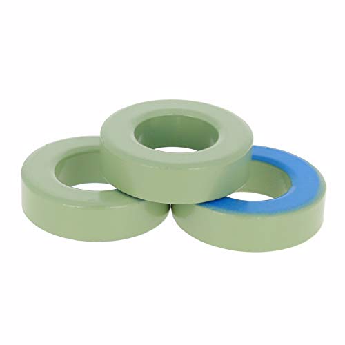 FILECT 10PCS Toroid Core Ferrite Choke Indutor Inductor Ring 21.5x38.4x11.1mm ， verde claro e azul