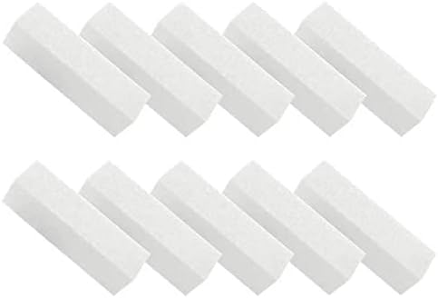 Bloco de tampão de unha de 10 pcs, blocos de lixamento de arquivo de unha de 4 vias, blocos de lixamento de tampão para unhas profissionais brancas, ferramentas de pedicure manicure de manicure de unhas, ferramentas de pedicure