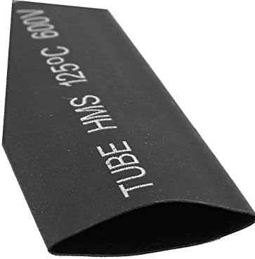 X-Dree 2m 2,5 pés de 16 mm de diâmetro 2: 1 poliolefina que encolheu o tubo de tubulação encolhida preto (2m 6,5 pés de 16 mm de diâmetro 2: 1 poliolefina contacción de calor tubo retáctil tubo negro