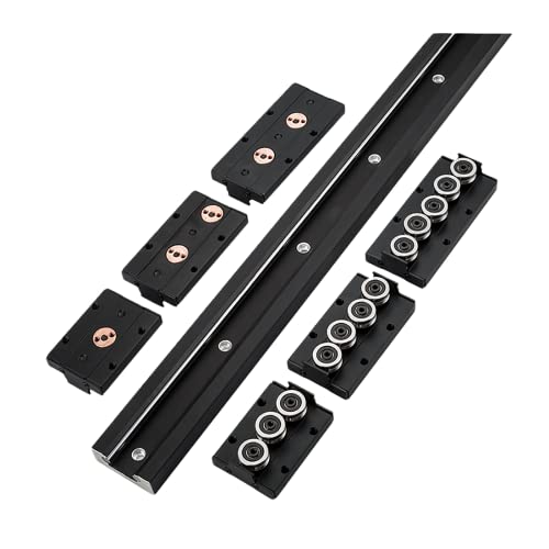 Mssoomm Inner Double Axis Roller Ball Bearing Linear Motion Guide Rail Track SGR10 4PCS L: 220mm/8.66 inch + 4PCS SGB10-5UU Five Ball Bearing Rollers Slider Block
