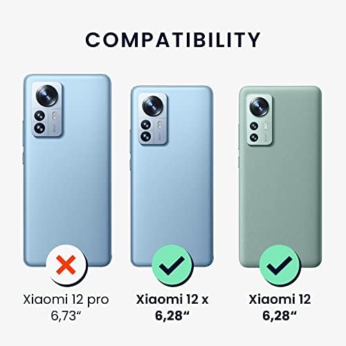 Case Kwmobile Compatível com Xiaomi 12 / 12x - Case em acabamento fosco macio com proteção contra a câmera - Rosa de inverno