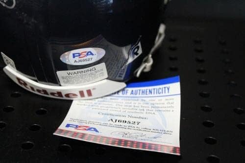 Baschnagel/a. Ellis/e. Moorehead assinado Urso Mini capacete Auto PSA/DNA AJ69527 - Capacetes NFL autografados