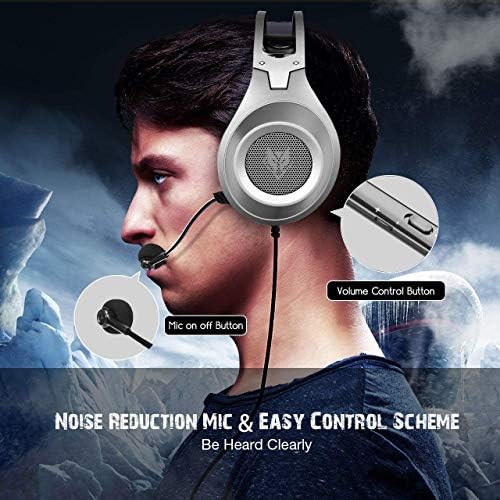 Fone de ouvido Nubwo N2 Gaming para PS4, Xbox One, Nintendo Switch com microfone de cancelamento de ruído, Over EAR Flexível