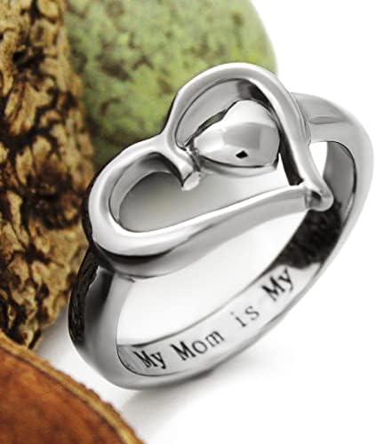 2023 New Heart Gift Day da mãe mãe My Ring Feminino My Earrings Angel Lettering Jewelry Is Rings Western Jewelry for Women Rings