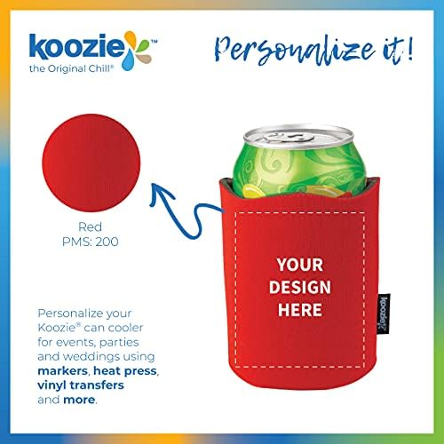 Koozie Fancy Edge CAN LABER 10 Pack Koozie em branco para latas e garrafas, portador de bebidas isolado a granel DIY Presentes