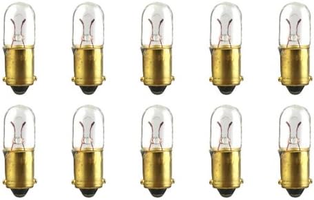 CEC Industries #1408 lâmpadas, 10 V, 1,3 W, Ba9s Base, forma T-3,25