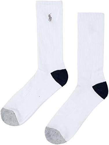 Polo Ralph Lauren de 6 pacote de calcanhar e arco Suporte de suporte Socks SZ 10-13 se encaixa em 6-12.5