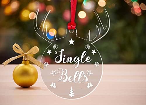 Christmas Bauble Jingle Bells Rena Bolding Decoração de Hanging Decoration