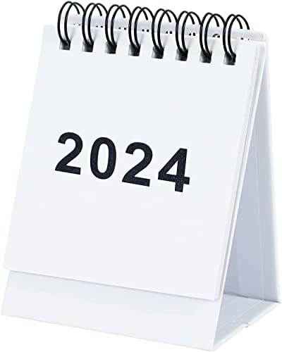 Galiejar Small Calendário 2023-2024, mini calendário de mesa de mesa