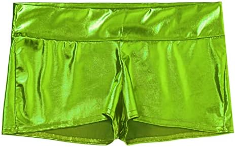 Freebily feminino brilhante Metallic Baixa Raves Botógrafos Dança Pants Hot Clubwear