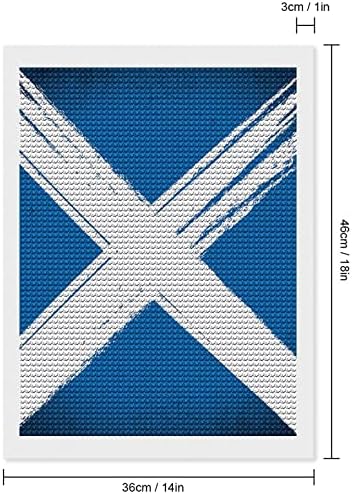Kits de pintura de diamante de bandeira escocesa retrô kits de diamante completo imagens de artes personalizadas artes de