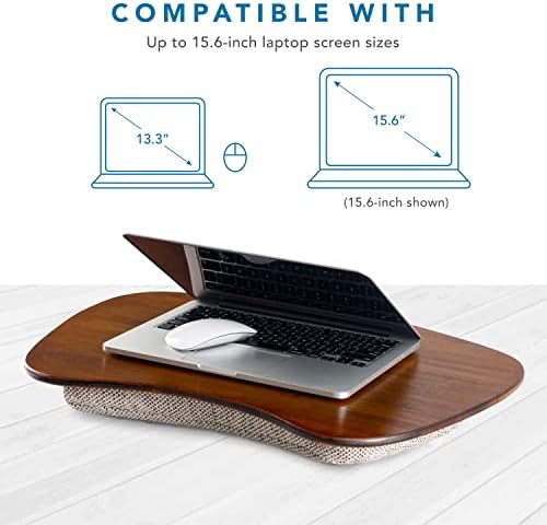 LAPGEAR Bamboo Lap Desk - Chestnut Bamboo - se encaixa em laptops de até 17,3 polegadas - estilo nº 91692