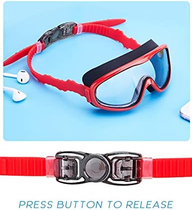 Kailimeng Kids Swim Goggles, 2 óculos de natação de embalagem para 3-15 anos, vista ampla anti-Fog Anti-UR