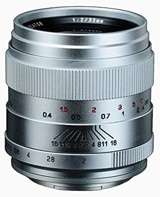 Mitakon Zhongyi Creator 35mm f/2 lente para Canon EOS EF 5D3 6D 760D 5DS 1DX 7D2 Silver