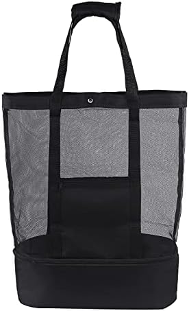 Mesh Bolsa de praia Bolsa de praia Bolsa de praia Bolsa de piquenique Bolsa de férias de férias Bolsa de férias